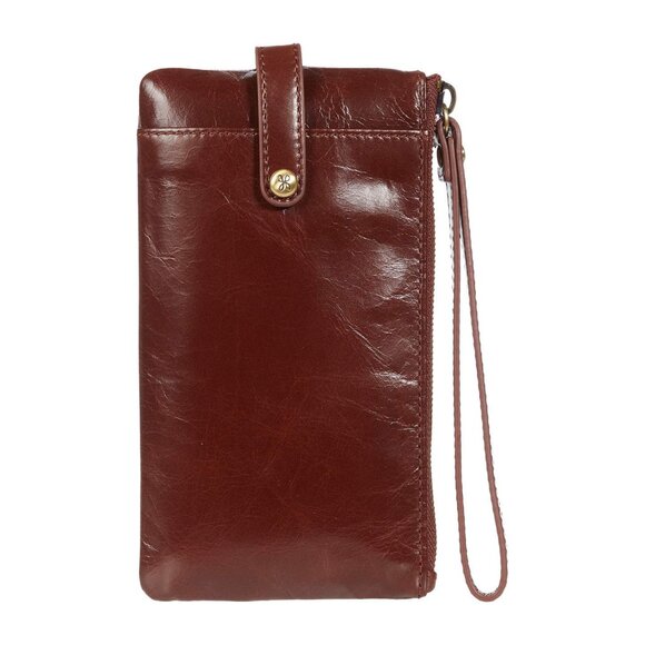 Hobo Womens Genuine Leather King Wristlet Wallet Chocolate One Size - Picture 1 of 2